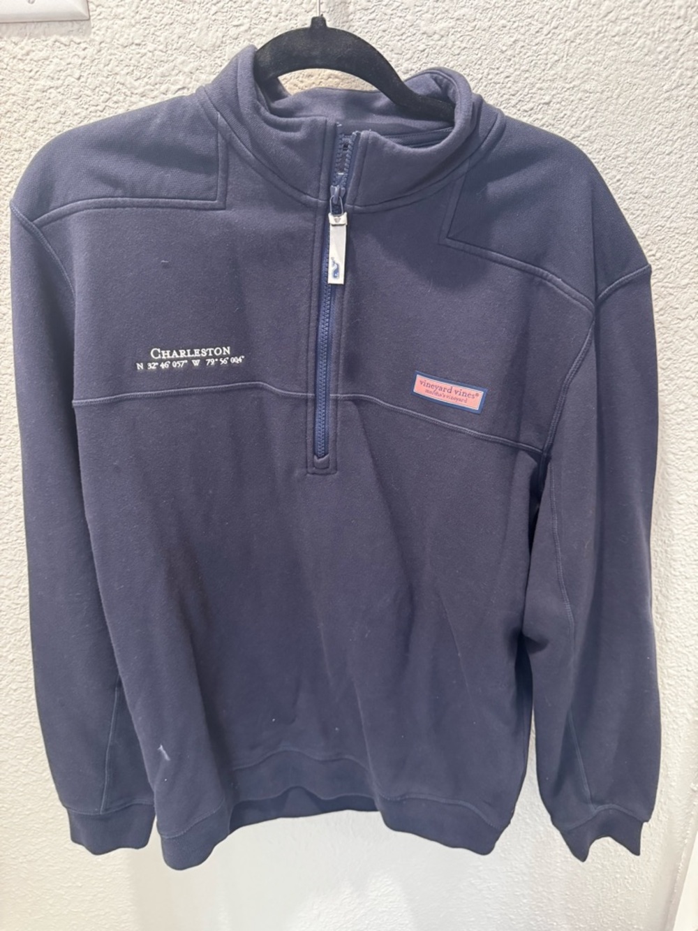 Vineyard Vines Navy Charleston Half-Zip Pullover